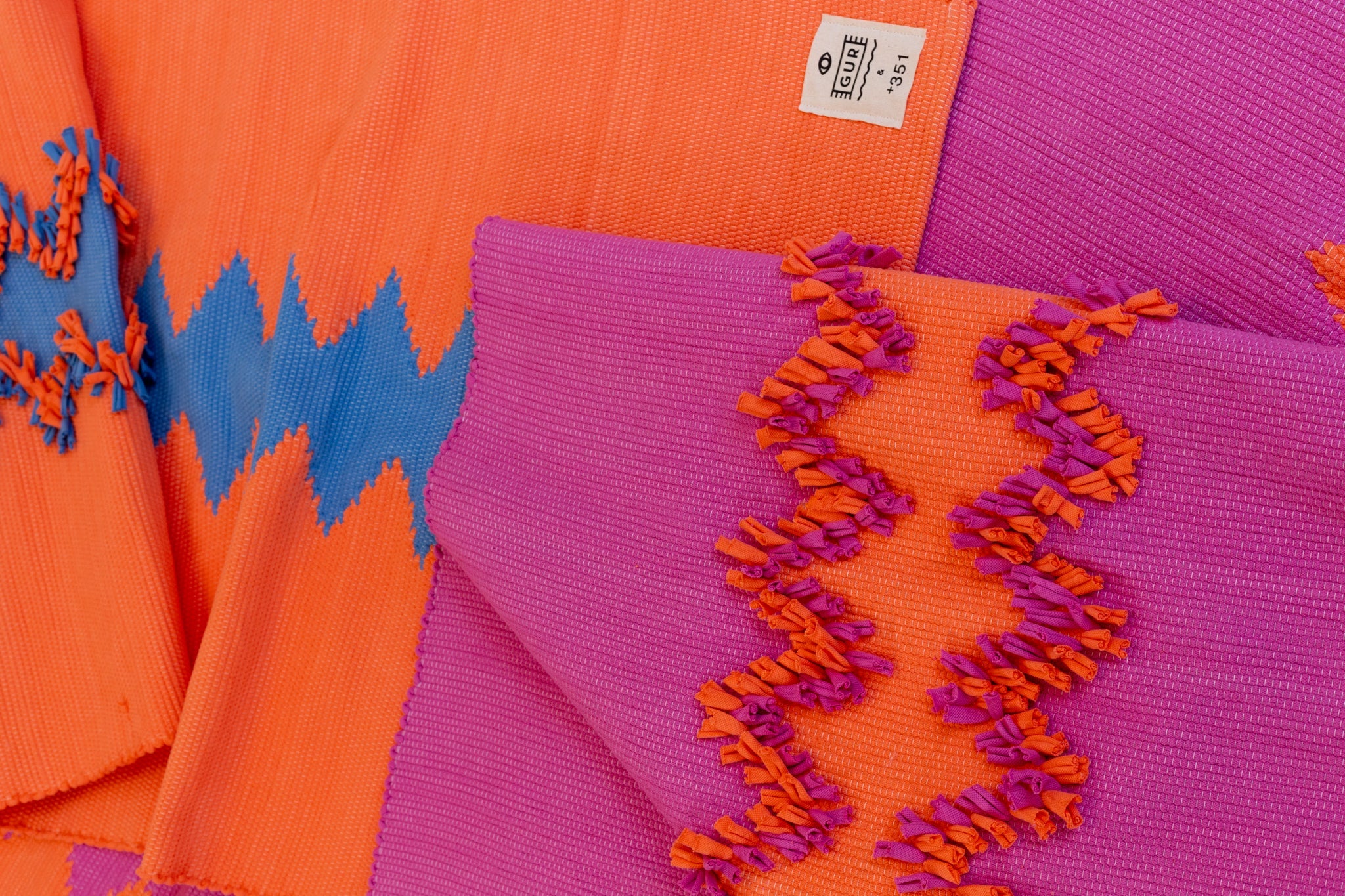 +351 & GUR RUG TANGERINE & DENIM BLUE