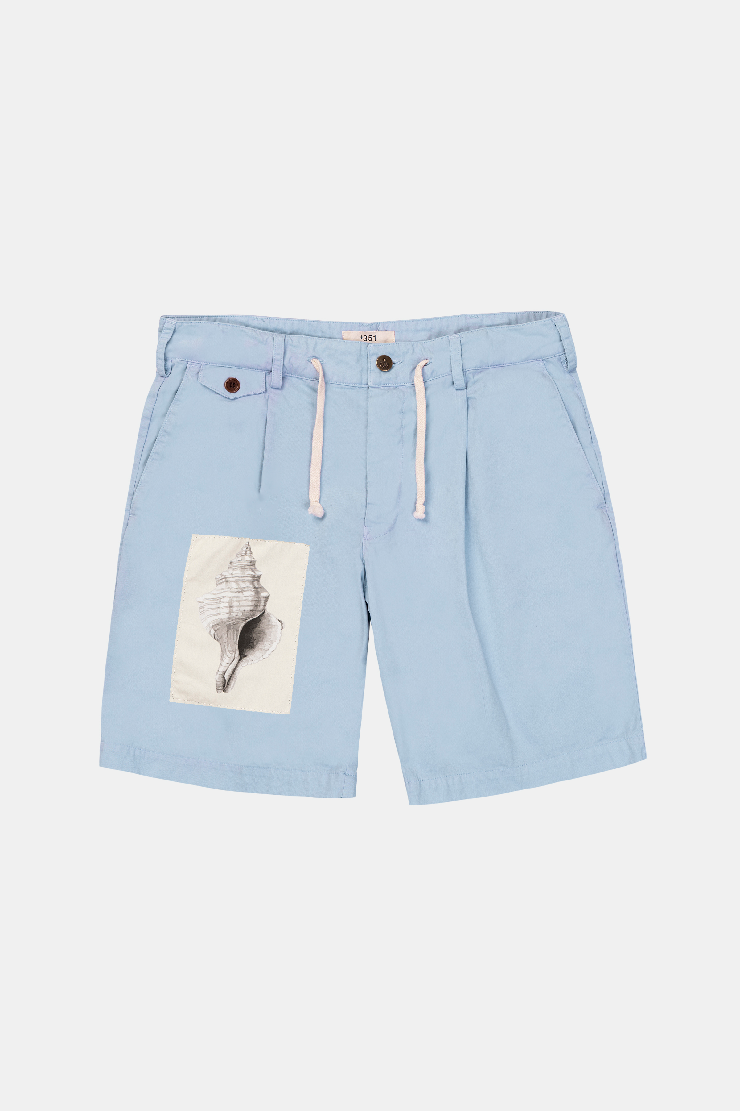 WALKSHORTS TWILL JASMIN BLUE/PATCH SEASHELL