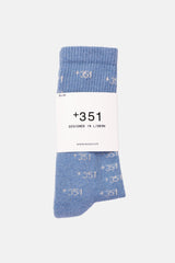 SOCKS JASMIN BLUE/OFF-WHITE