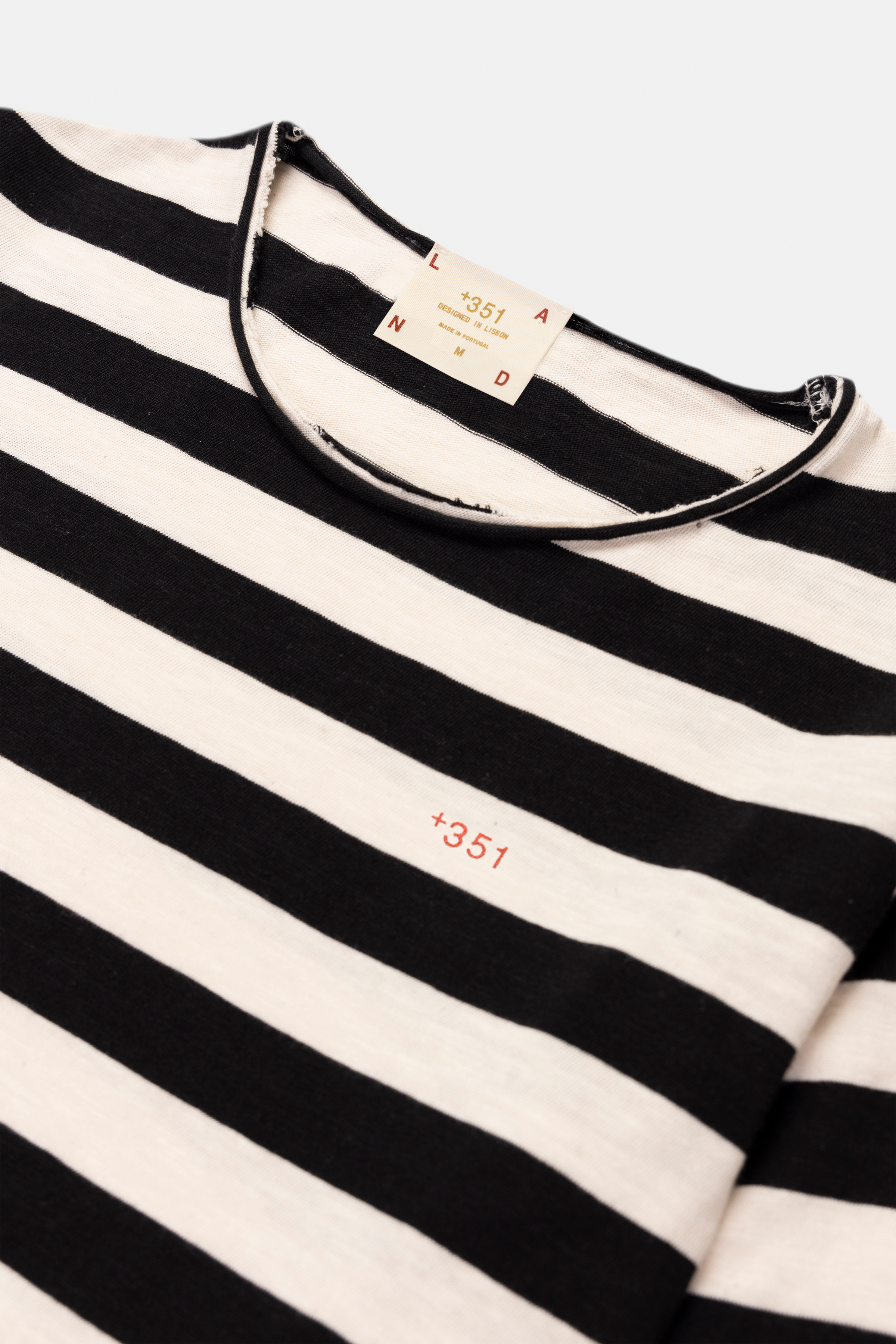 LONG SLEEVE STRIPES GRAPHIC BLACK/OFF-WHITE
