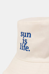 BUCKET HAT SUN IS LIFE OFF-WHITE