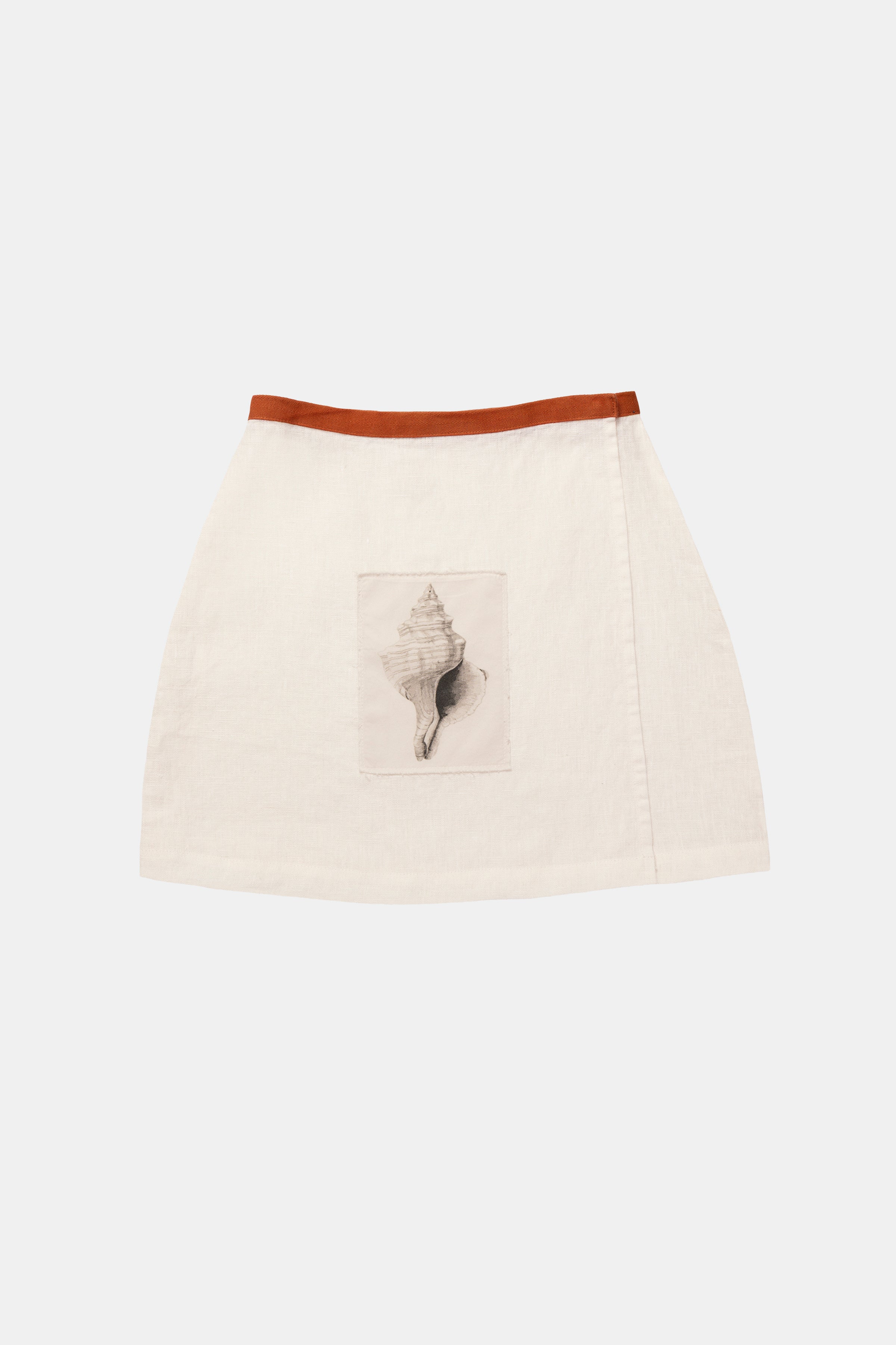 SKIRT GRAPHIC SEASHELL OFF-WHITE