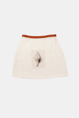 SKIRT GRAPHIC SEASHELL OFF-WHITE