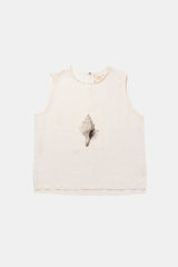 TOP GRAPHIC SEASHELL OFF-WHITE