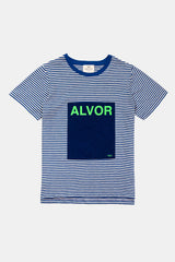 TSHIRT STRIPES DACIANO DA COSTA STEEL BLUE/CRU