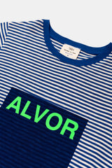 TSHIRT STRIPES DACIANO DA COSTA STEEL BLUE/CRU