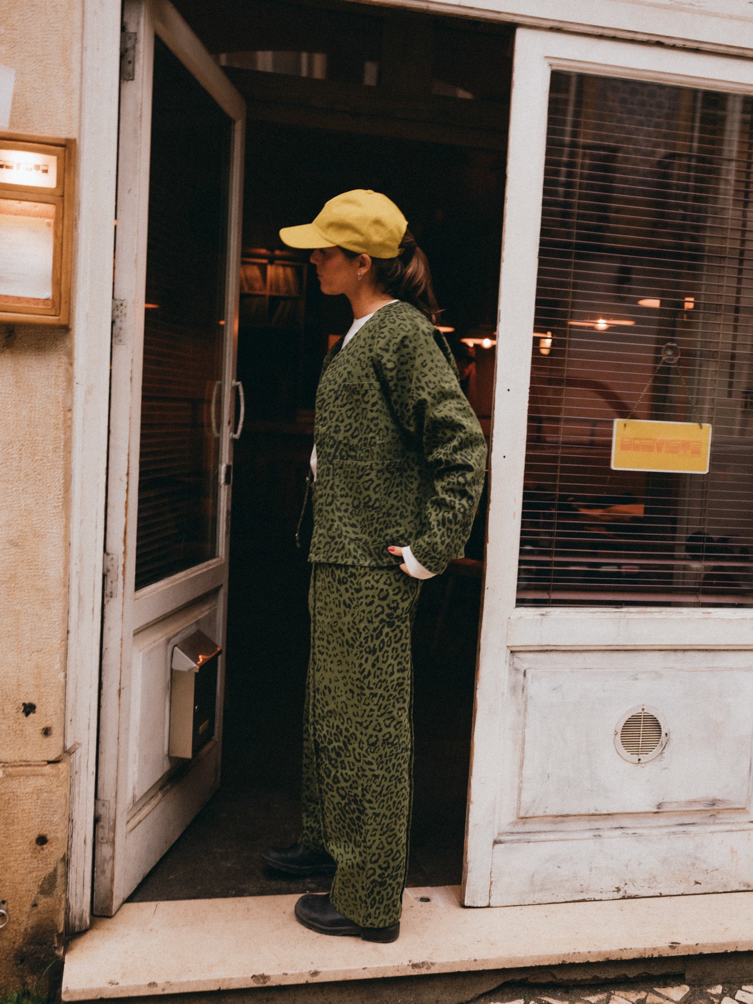 PANTS LEOPARD GREEN