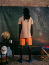 T-SHIRT STRIPES SALMON/SKY BLUE