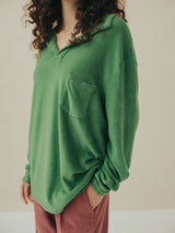 POLO LONG SLEEVE TERRY TURTLE GREEN