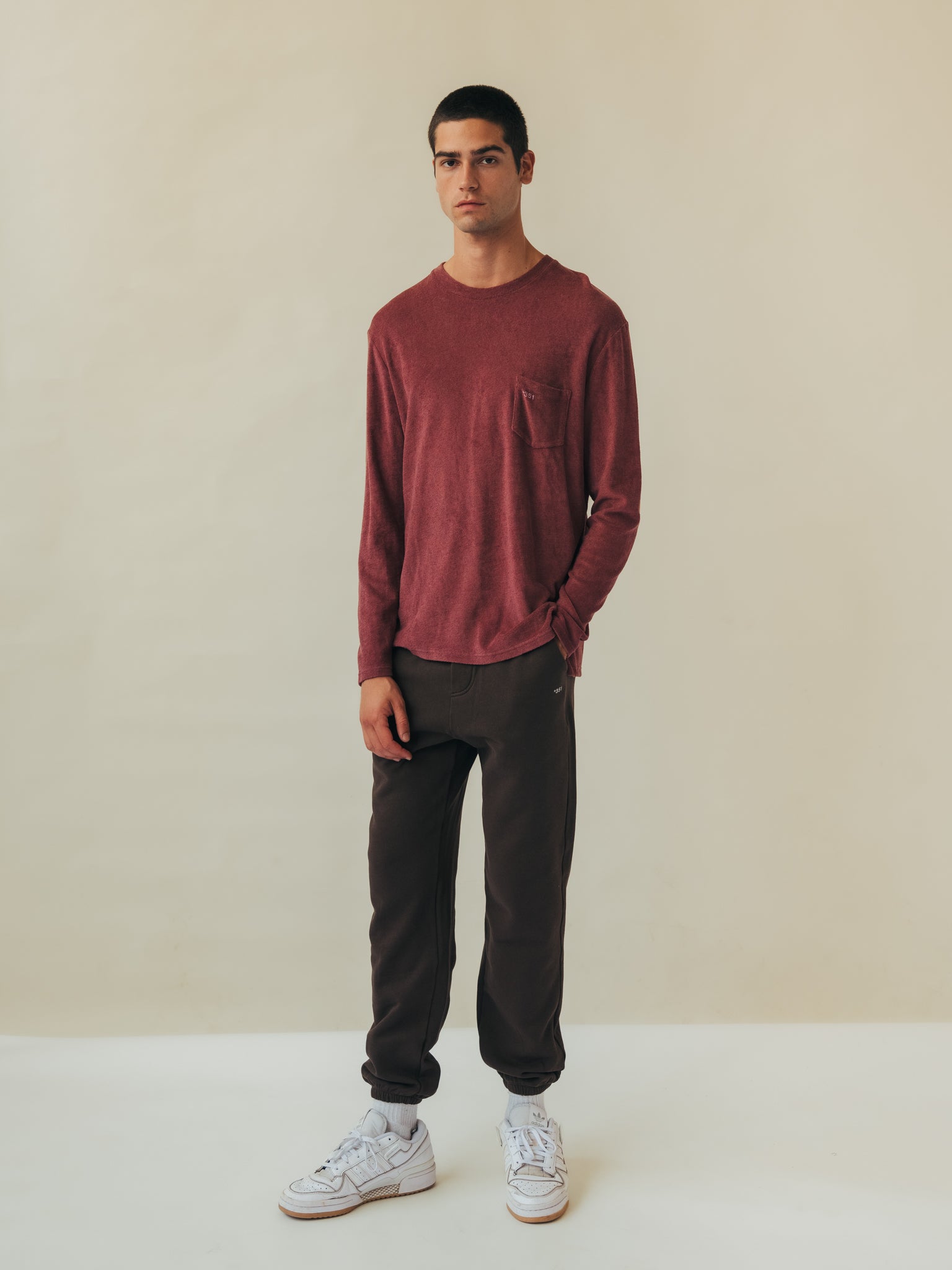 LONG SLEEVE TERRY AUBERGINE