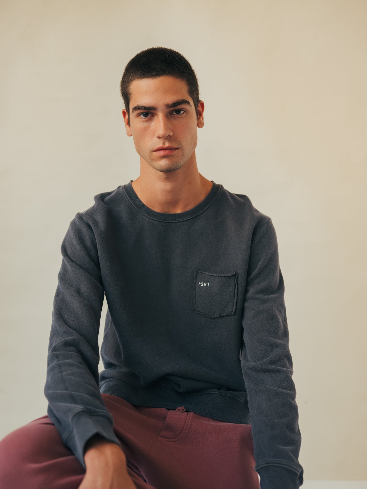 SWEATSHIRT ESSENTIAL CHARCOAL