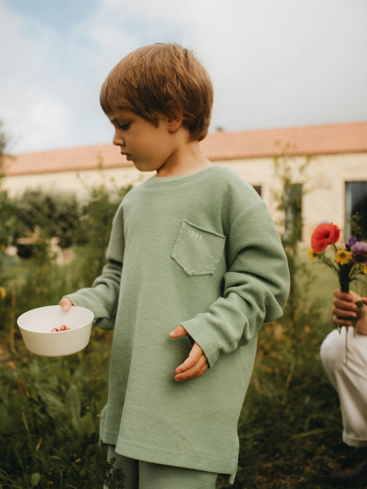 SWEATSHIRT RUSTIC KIDS WATER GREEN
