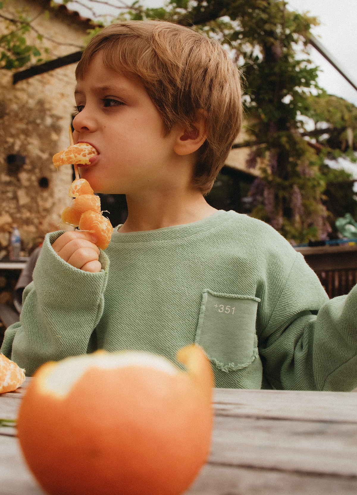 SWEATSHIRT RUSTIC KIDS WATER GREEN