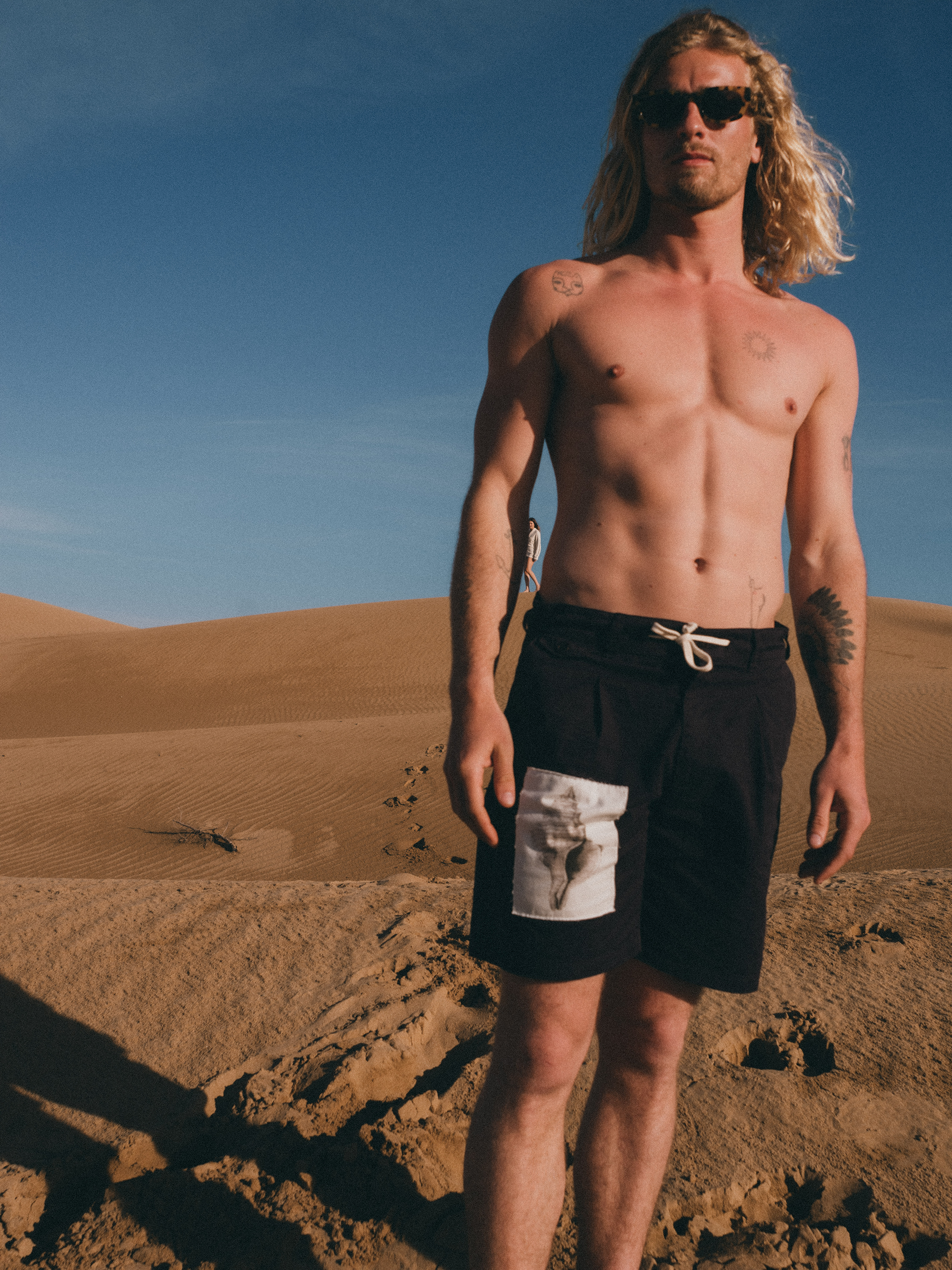 WALKSHORTS TWILL CHARCOAL/PATCH SEASHELL