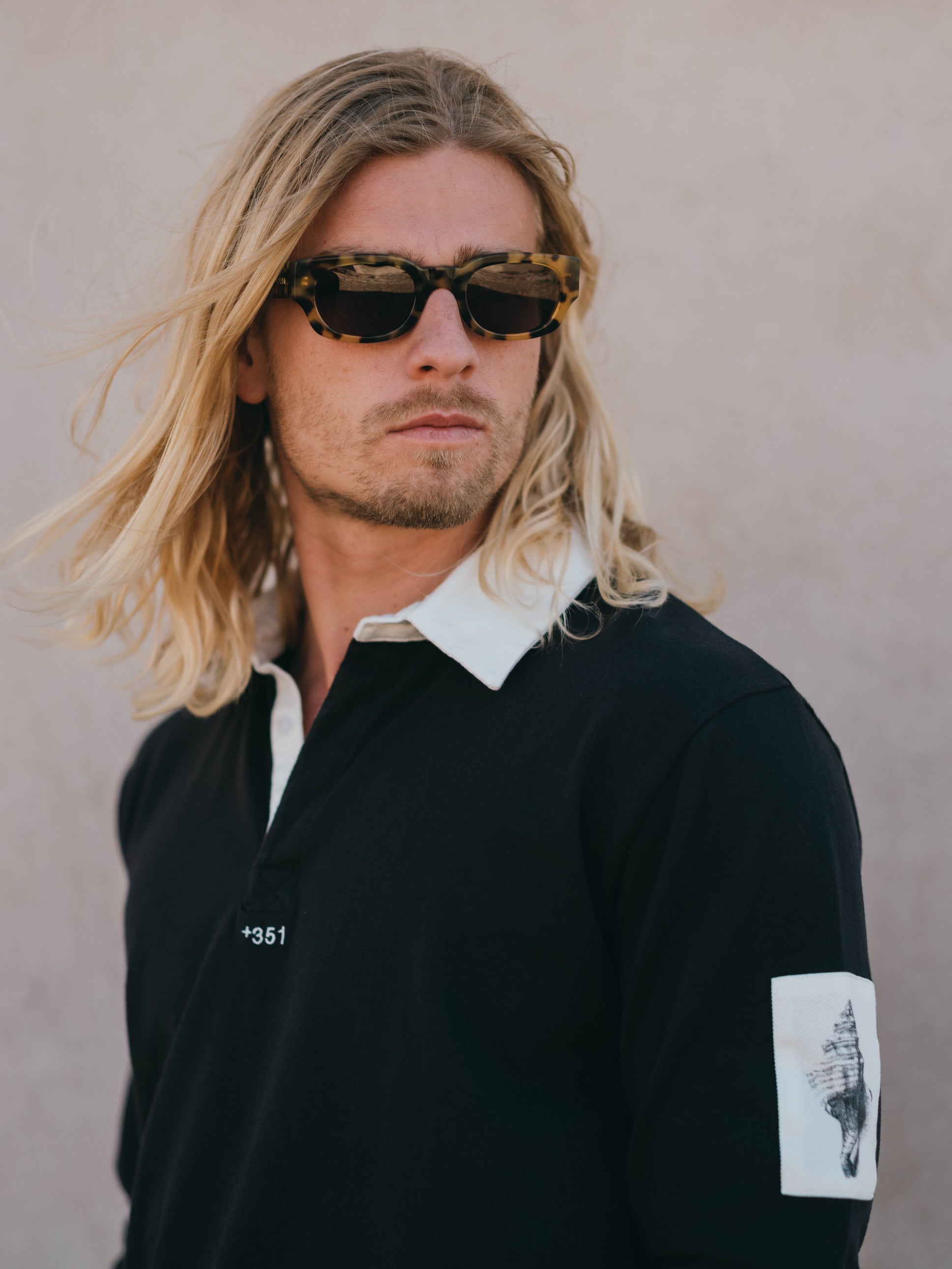 SWEATSHIRT RUGBY POLO BLACK