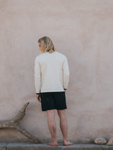 WALKSHORTS TWILL CHARCOAL/PATCH SEASHELL