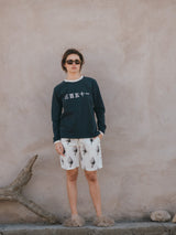 WALKSHORTS TWILL OFF-WHITE/PRINT SEASHELL
