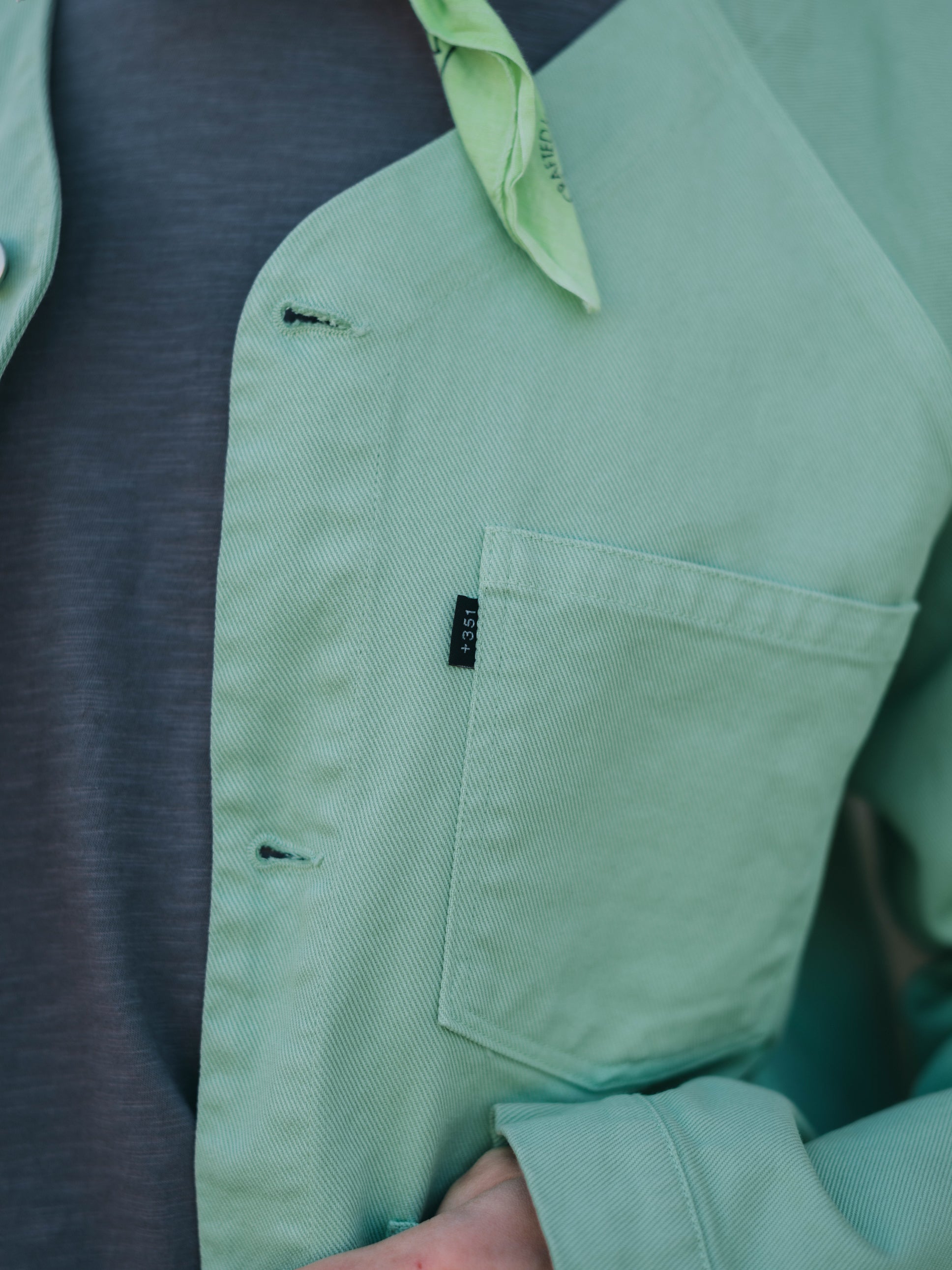 BASEBALL JACKET WATER GREEN