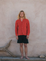 SHIRT LONG SLEEVE TERRY FRAMBOISE