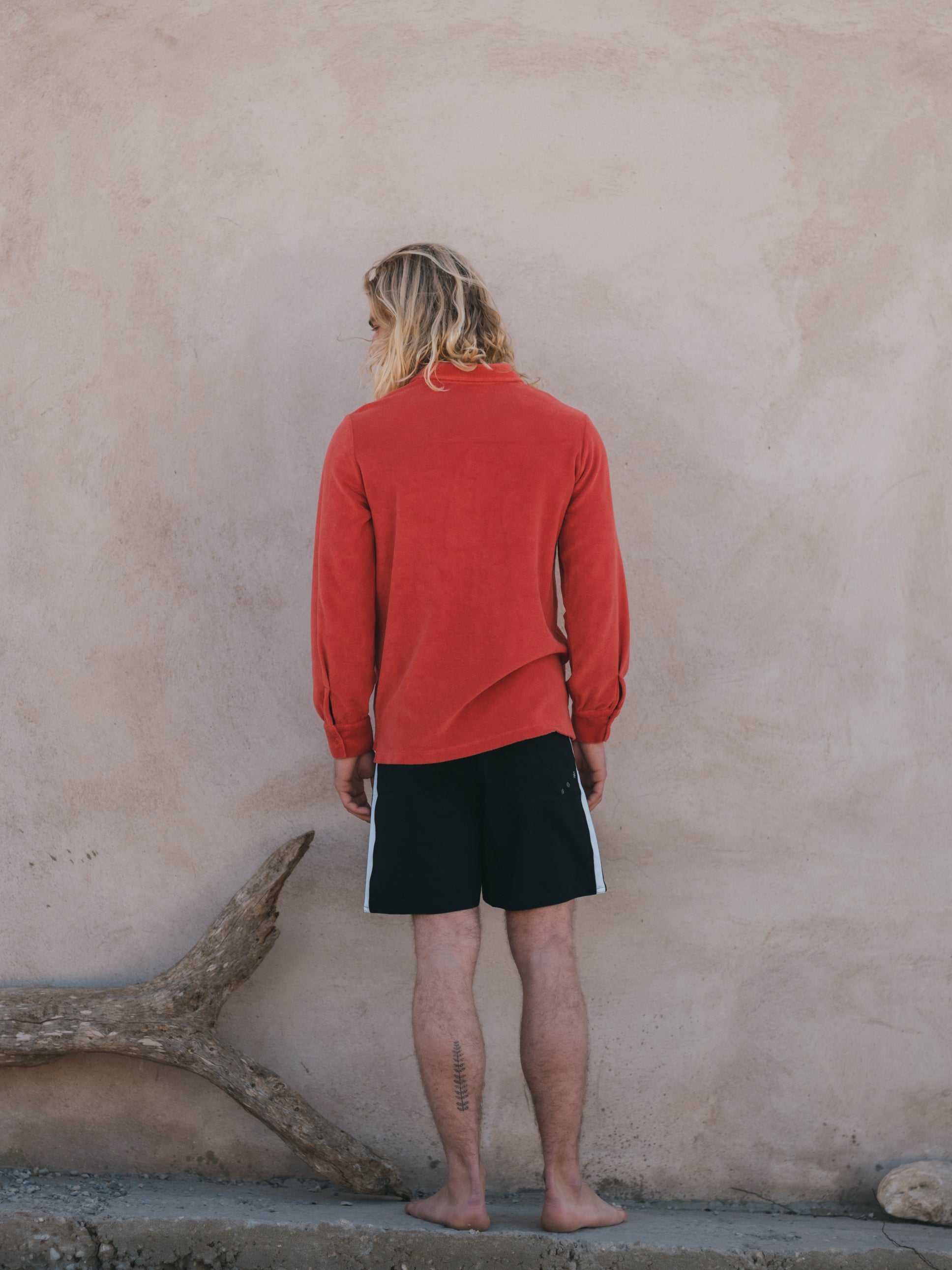 SHIRT LONG SLEEVE TERRY FRAMBOISE