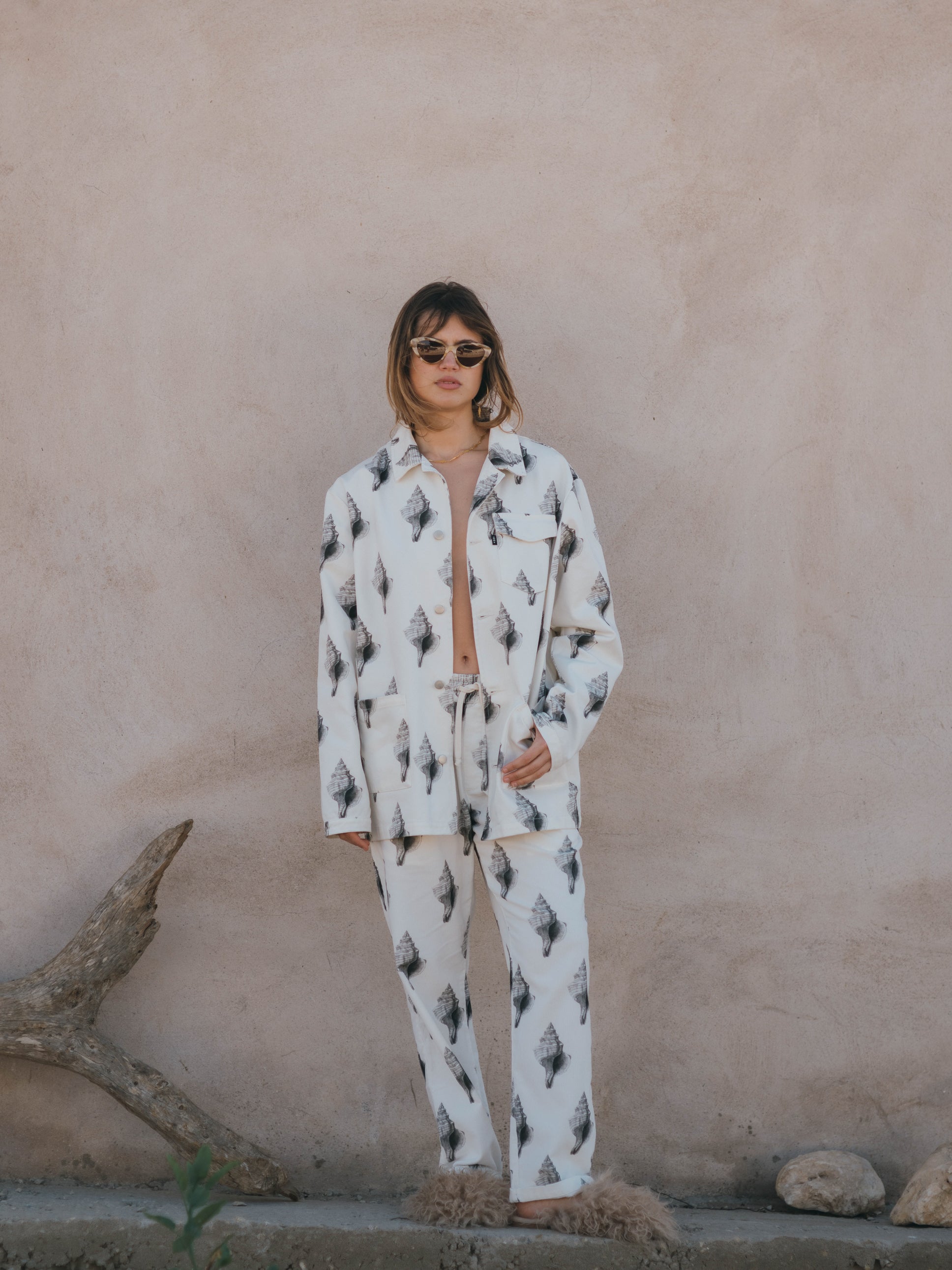 JACKET SPECIAL EDITION CANVAS OFF-WHITE/PRINT SEASHELL