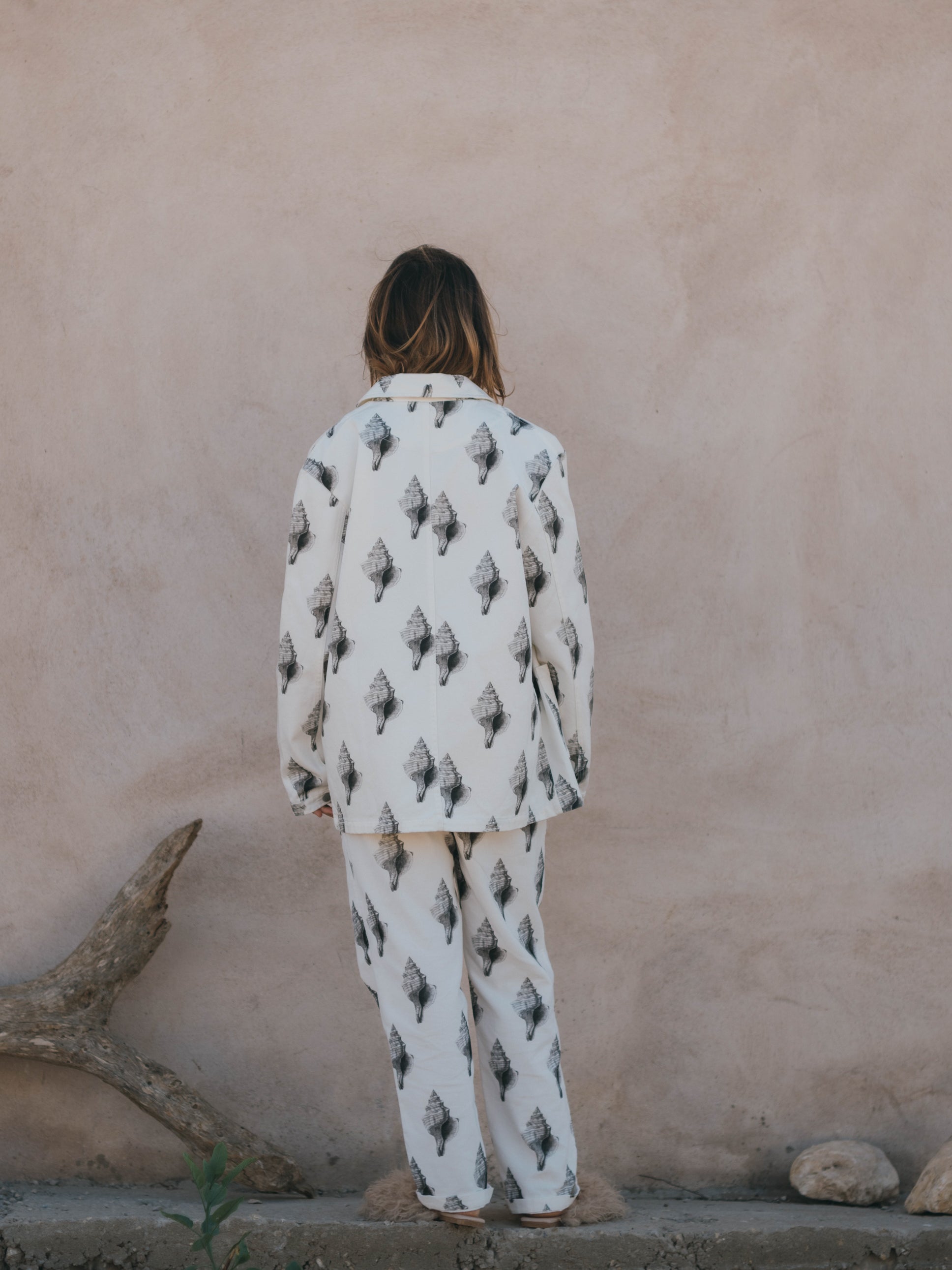 JACKET SPECIAL EDITION CANVAS OFF-WHITE/PRINT SEASHELL