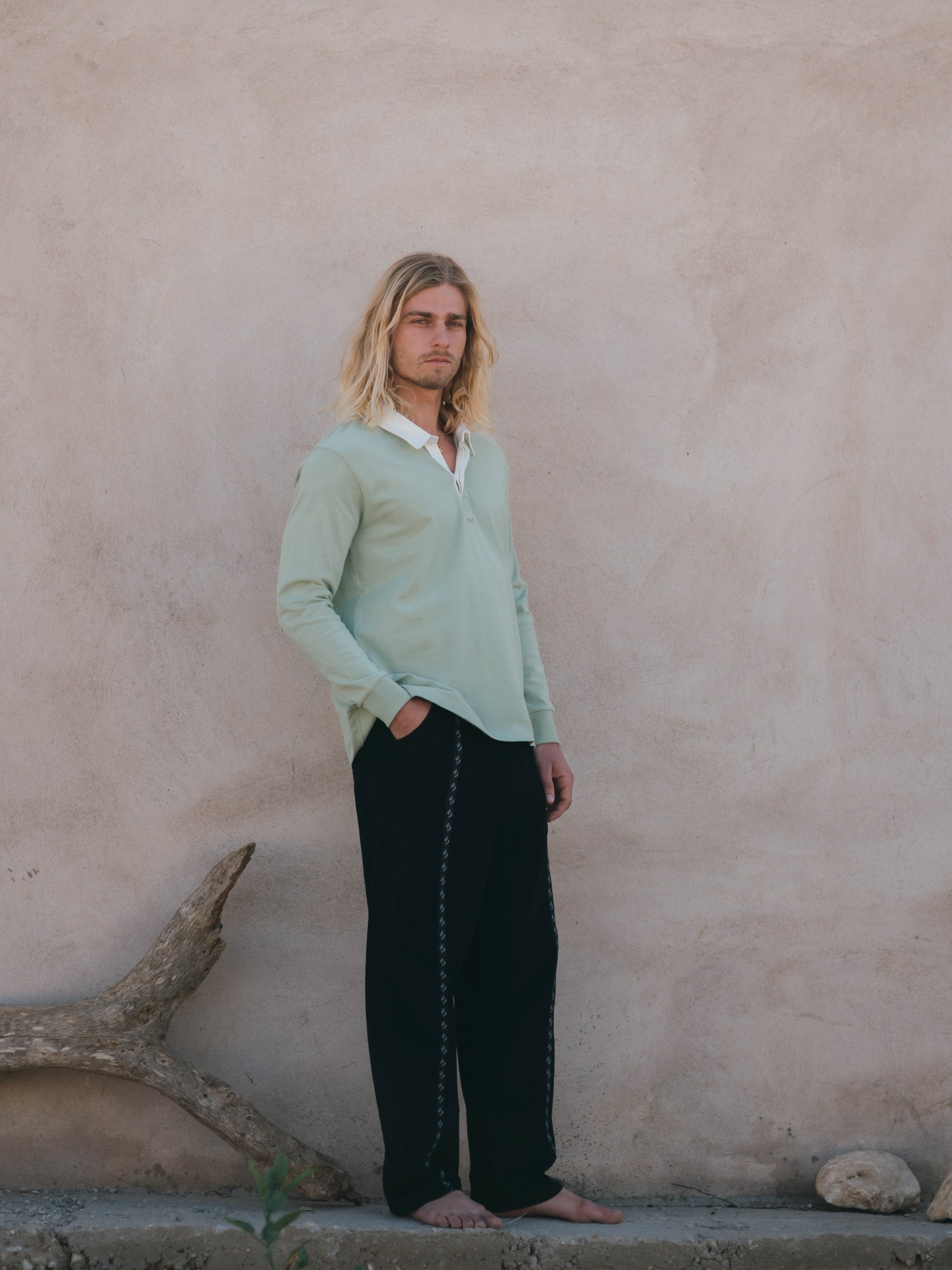 SWEATSHIRT RUGBY POLO WATER GREEN