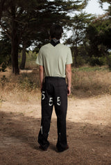 T-SHIRT STRIPES PASTEL GREEN/OFF-WHITE