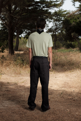 T-SHIRT STRIPES PASTEL GREEN/OFF-WHITE