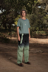 T-SHIRT STRIPES PETROL/PASTEL GREEN