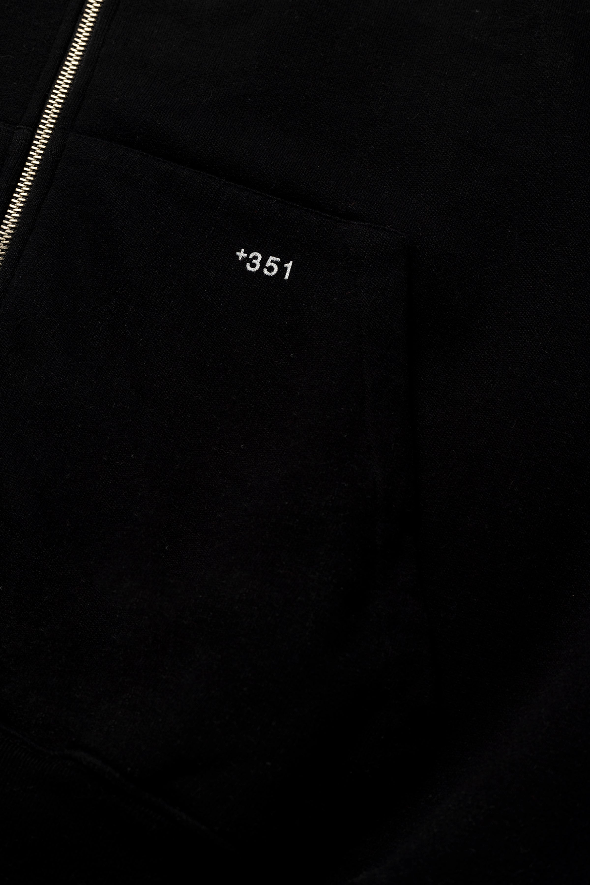 HOODIE ZIP BLACK