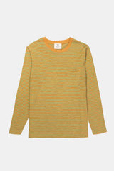 LONG SLEEVE STRIPES CAMEL/PASTEL GREEN
