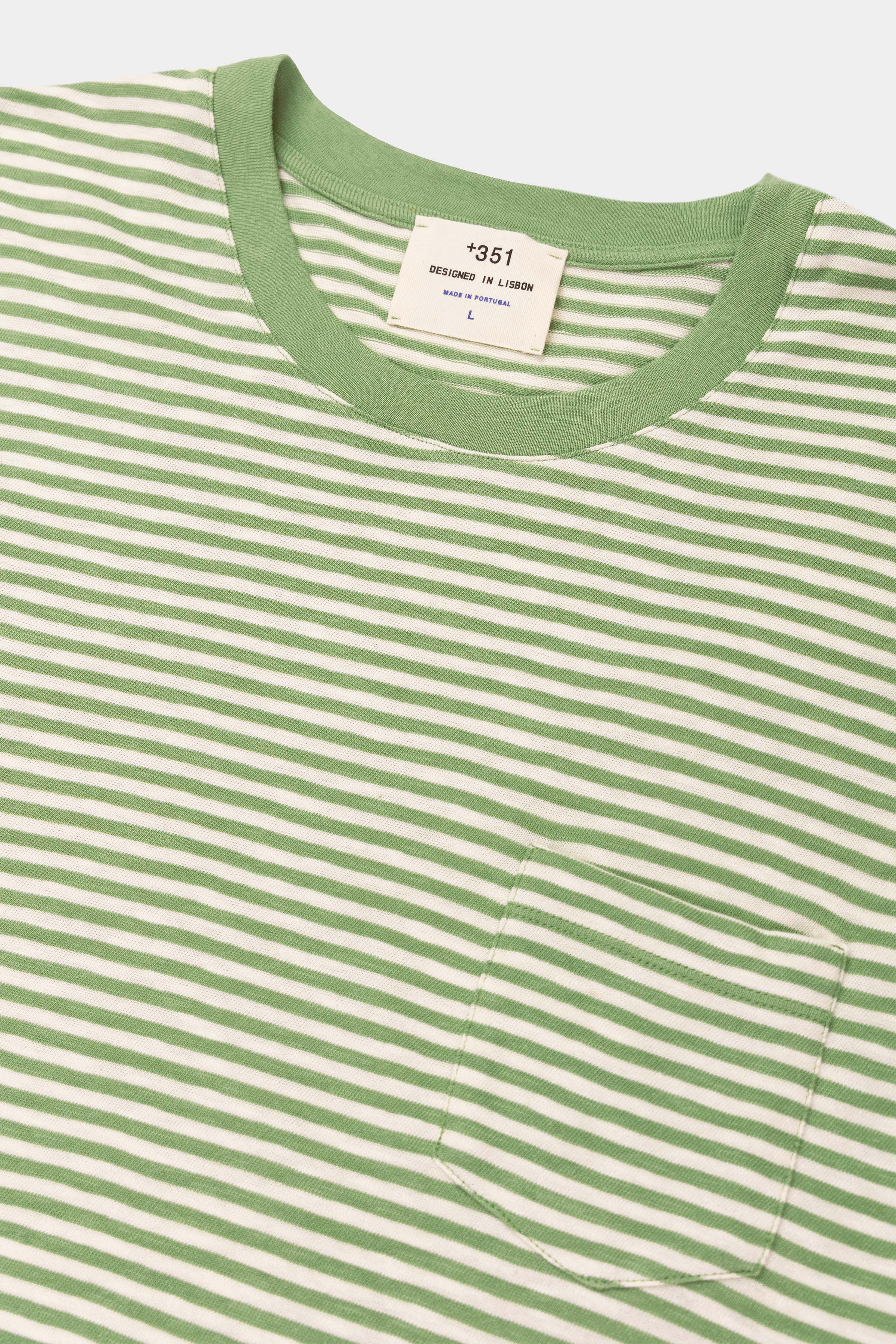 LONG SLEEVE STRIPES OFF-WHITE/PASTEL GREEN