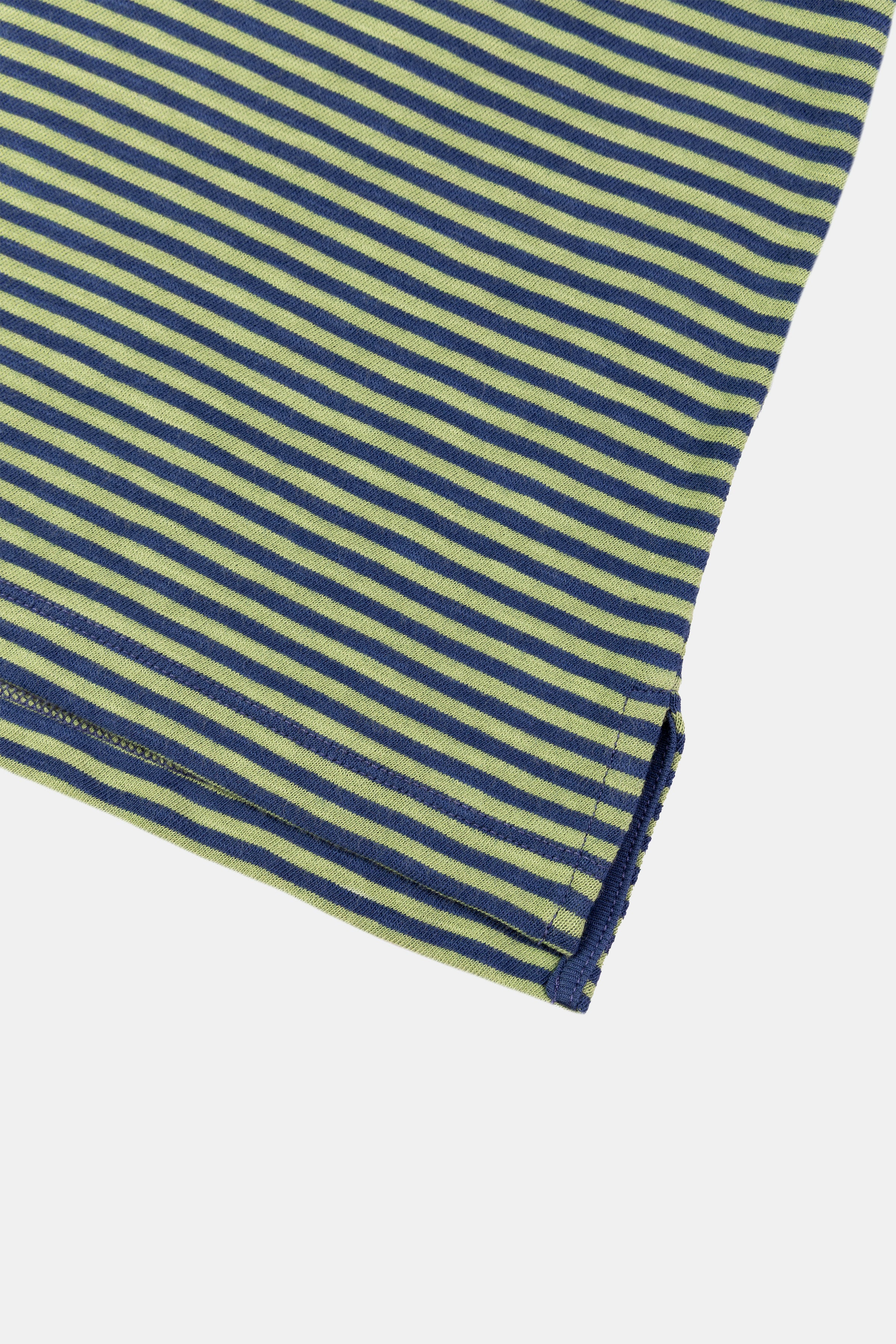 LONG SLEEVE STRIPES PETROL/PASTEL GREEN