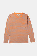 LONG SLEEVE STRIPES SALMON/SKY BLUE