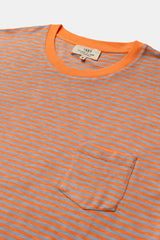 LONG SLEEVE STRIPES SALMON/SKY BLUE