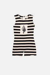 MINI JUMPSUIT GRAPHIC SEASHELL CRU/BLACK