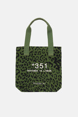 TOTE LEOPARD GREEN