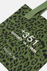 TOTE LEOPARD GREEN