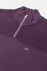 SWEATSHIRT ZIP PLUM