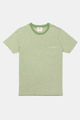 T-SHIRT STRIPES PASTEL GREEN/OFF-WHITE