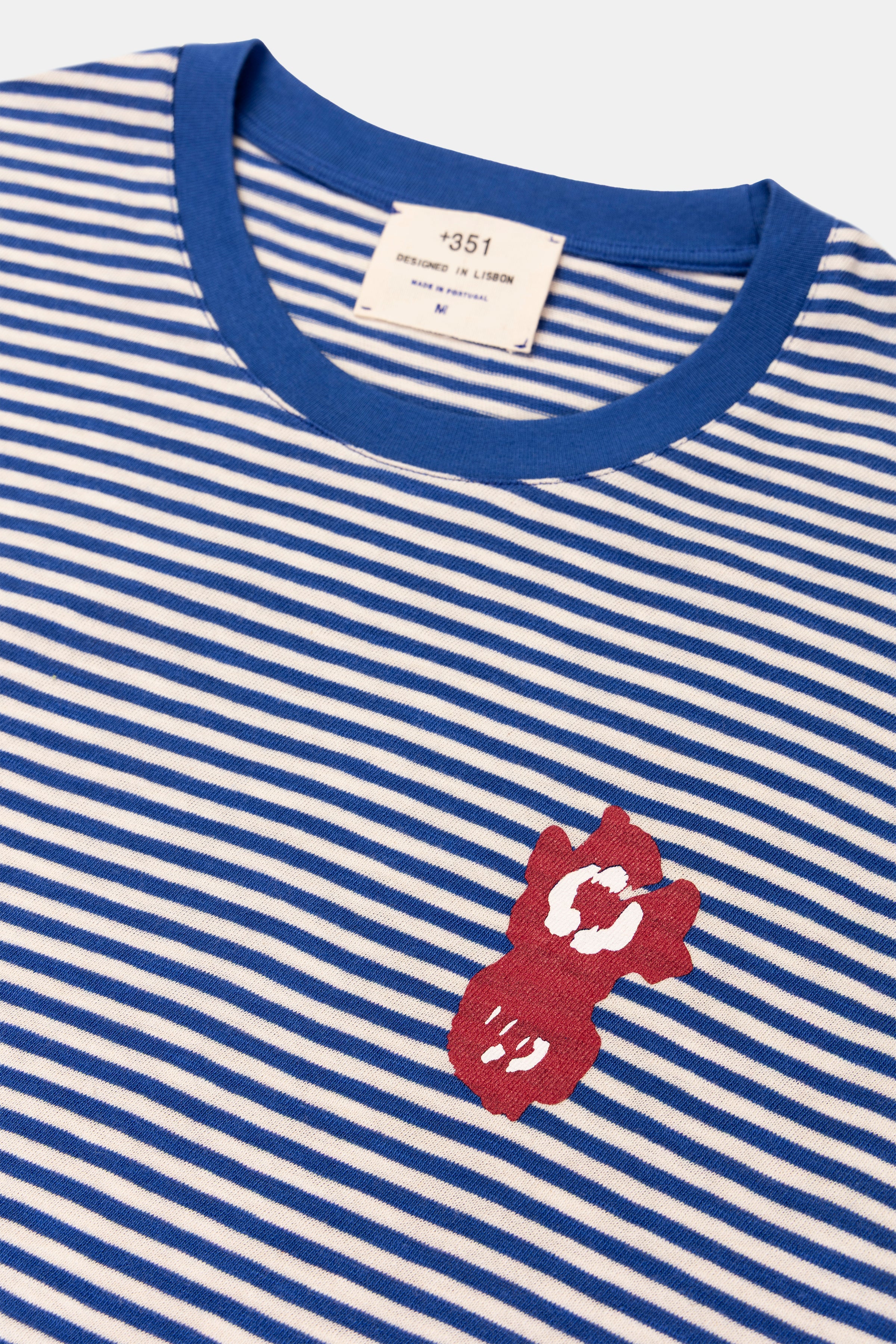T-SHIRT STRIPES PETROL/OFF-WHITE FLOWER