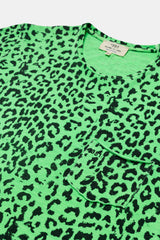 T-SHIRT LEOPARD NEON GREEN