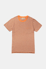 T-SHIRT STRIPES SALMON/SKY BLUE