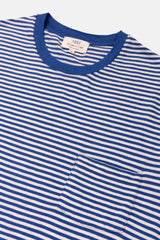 T-SHIRT STRIPES STEEL BLUE/CRU