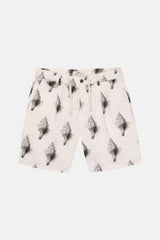 WALKSHORTS TWILL OFF-WHITE/PRINT SEASHELL