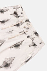 WALKSHORTS TWILL OFF-WHITE/PRINT SEASHELL
