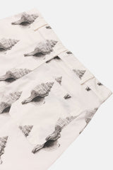 WALKSHORTS TWILL OFF-WHITE/PRINT SEASHELL