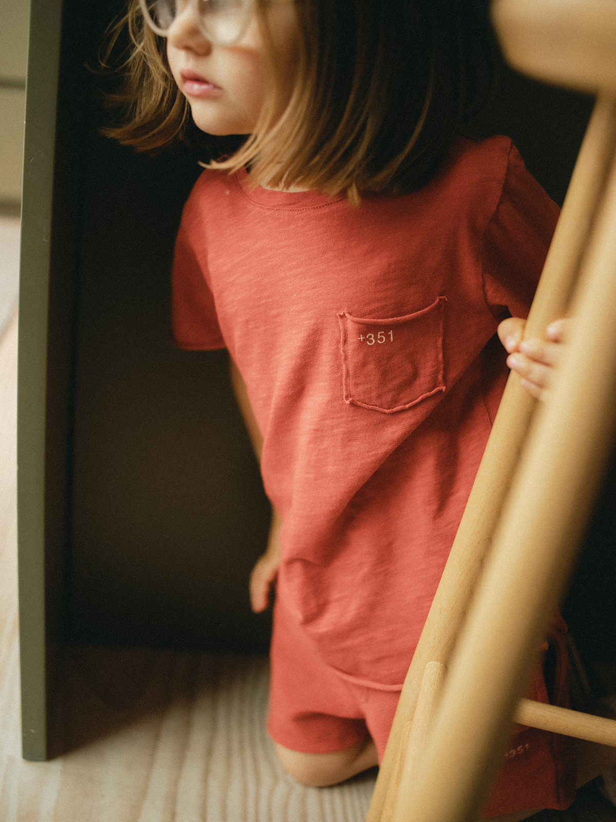 T-SHIRT ESSENTIAL KIDS FRAMBOISE