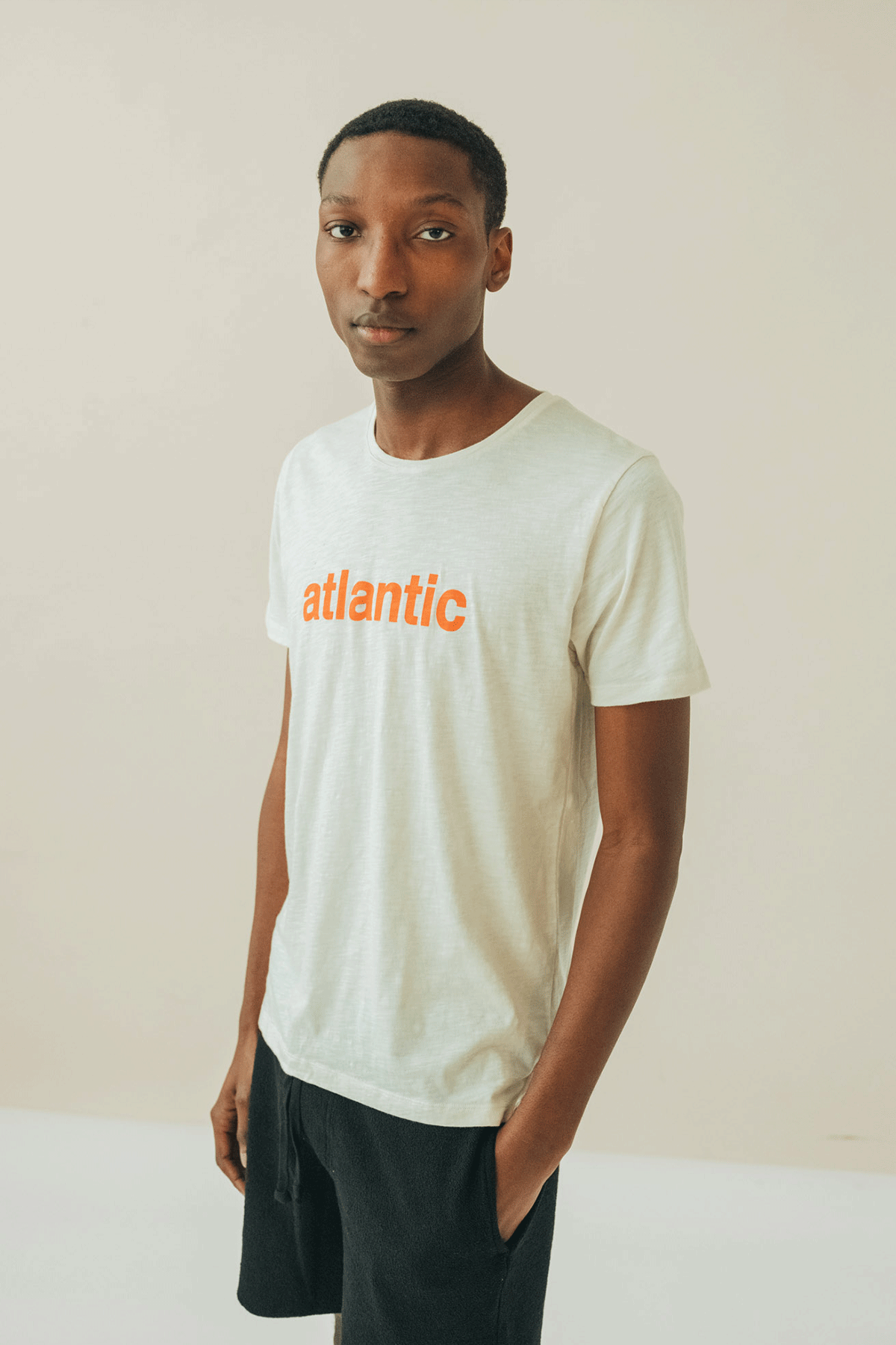 T-SHIRT ATLANTIC CRU & TANGERINE